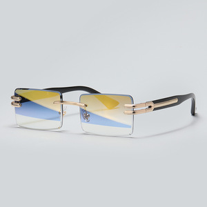 Gafas Rectangulares Sin Montura con Filtro de Luz Azul, Unisex, Ligeras, Lentes de Resina, para Todas las Formas de Rostro, Gafas Ópticas para Adultos - Product Image 1