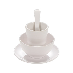 Juego de vajilla de melamina de cuatro piezas, tazón redondo, taza y platillo para uso en hoteles y restaurantes - Product Image 2