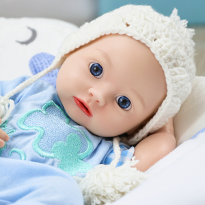 Muñeca Reborn de Silicona Platino 100% de Cuerpo Completo Suave de 13 Pulgadas, Muñeca Gordita de Moda, Juguete Modelo DIY para Niños con Sistema de Beber - Product Image 2