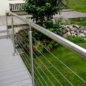 Glass Railing Outdoor Frameless Glass Balustrade Post Handrail Glass Stainless Steel Balcony Railing
