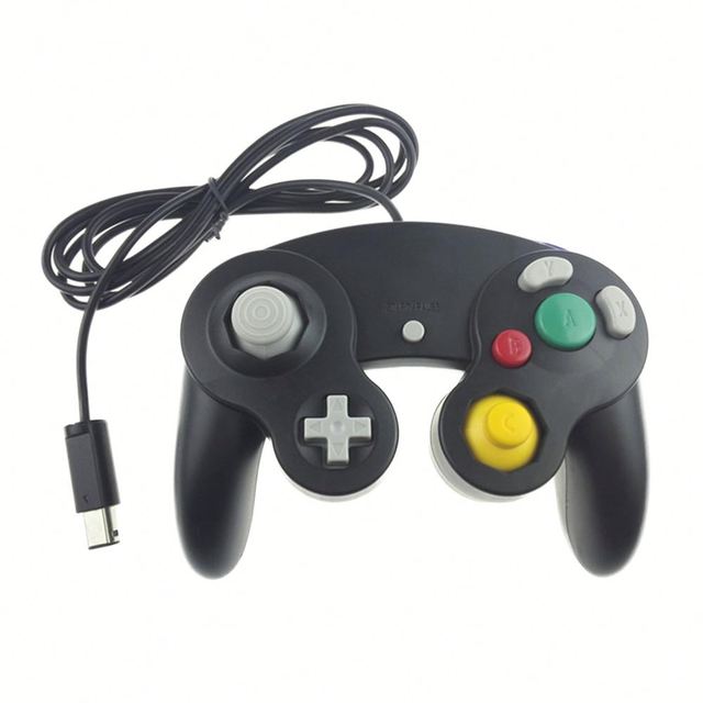 2025S Wired Game Controller for GameCube NGC Single Button Wired Gamepad Joystick with Vibration Motor for NGC Game Console