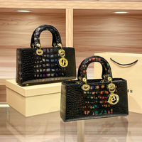 Sac à main bandoulière brillant motif crocodile pour femme, nouvelle collection automne/hiver 2025, style européen et américain haut de gamme