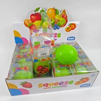 Fruitig knapperig squishy fidget toy kleurrijk fruitvormig bouwblok knijp speeltje