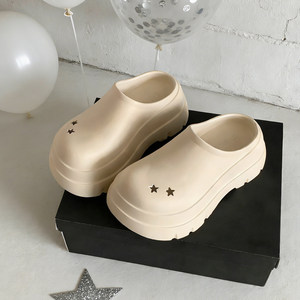 XIXITIAO Sandales à enfiler tendance pour femme, à plateforme épaisse en <span class=keywords><strong>EVA</strong></span>, avec étoiles en relief, chaussures d'été décontractées pour l'extérieur, direct usine - Product Image 2