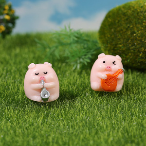 Happy Pig <b>Miniature</b> Resin Ornament 4Pcs Musical Instrument Set For Desktop Car Decoration - Product Image 3