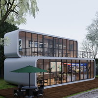 Cabaña de Lujo Tipo Apple, Diseño Moderno de Doble Capa con Balcones para Parques, Campamentos y Hoteles