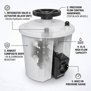 Moniteur d'incendie à suivi automatique CE 5L/S avec vanne intégrée pour usine de recyclage des déchets - Product Image 1