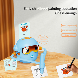 Robot de pintura artística para educación infantil temprana, juguete 100 tarjetas de pintura, Robot de dibujo interactivo de música automático inteligente para niños <span class=keywords><strong>Gif</strong></span> - Product Image 6