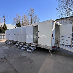 Casas de inodoro químicas prefabricadas modulares portátiles para remolques para edificios escuelas baño público al aire libre oficina escolar móvil - Product Image 4