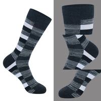 Chaussettes décontractées pour hommes, grandes tailles, amusantes, formelles, respirantes, en coton, à rayures colorées, motif Argyle