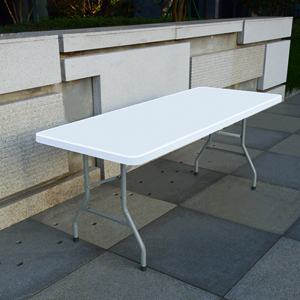 Thái Lan Nhà Máy Bán Buôn Nhiệm Vụ Nặng Nề Rắn HDPE Bàn 6 Ft Chỉ Kim Loại Chân Gấp Nhựa 6ft Có Thể Gập Lại Bảng Cho Các Sự Kiện - Product Image 3