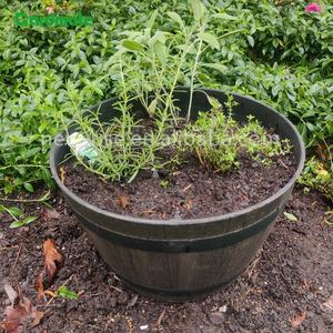 Pot de fleur en plastique effet bois jardinière jardinières décoratives <span class=keywords><strong>pour</strong></span> la plantation de légumes fleurs herbes <span class=keywords><strong>menthe</strong></span> plante Pots de fleurs - Product Image 2