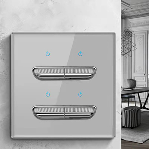 Interruptor de Pared de Vidrio Templado, Universal, Eléctrico, de 1/2/3/4 Vías, con Panel de Botones e Indicador LED, Tipo 86 - Product Image 4