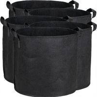 Sac de culture en tissu non tissé noir 30L pour légumes, fruits et fleurs
