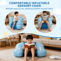 Fauteuil sensoriel gonflable pour enfants, siège rebondissant portable avec poignées pour intérieur et extérieur, lecture et entraînement à l'équilibre