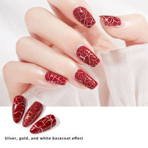 Esmalte de uñas de gel UV súper fácil con efecto crujido fresco Esmalte de laca de secado al aire con estampado agrietado increíble - Product Image 6