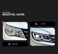 Phare avant de voiture pour Volkswagen Tiguan 07-12, lentille de projecteur LED modifiée et améliorée, pièces automobiles
