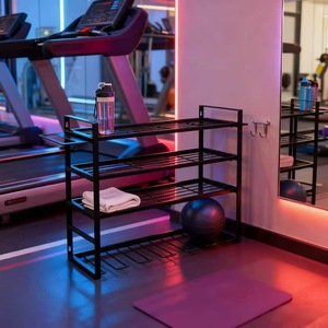 Utility Racks <b>Tool</b> <b>Storage</b> Rack 3 Floors Standing Type Black Multi-purpose Portable Moisture-proof - Product Image 4