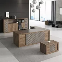 Mobilier de bureau moderne et luxueux Table de bureau de direction en bois conception de bureau vente en gros d'usine de Foshan style bois personnalisé OEM