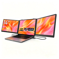 Nouveautés OEM : Moniteur portable pour ordinateur portable, double écran, triple écran portable, écran LCD IPS 1080P, triple écran pour ordinateur portable