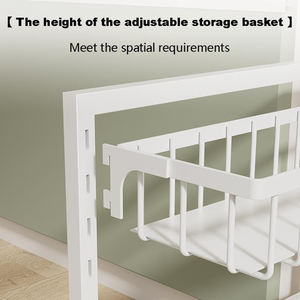 Organisateur de placard coulissant extensible, panier de rangement coulissant pour cuisine et salle de bain, organisateur sous évier à 2 niveaux - Product Image 6