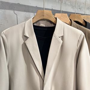 <span class=keywords><strong>Blazer</strong></span> <span class=keywords><strong>Oversize</strong></span> Fit e maniche corte che cadono sotto il gomito con tasche sui fianchi Button up <span class=keywords><strong>blazer</strong></span> da <span class=keywords><strong>uomo</strong></span> - Product Image 4