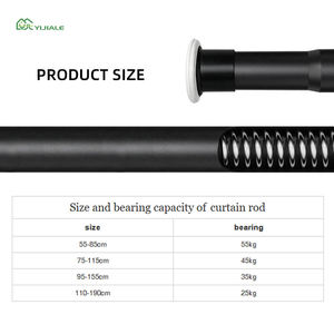 <span class=keywords><strong>Tringle</strong></span> à rideau et poteau en acier robuste anti-rouille YIJIALE, design pliable en métal <span class=keywords><strong>sans</strong></span> perçage, extensible de 2,6 à 3,1 m - Product Image 4