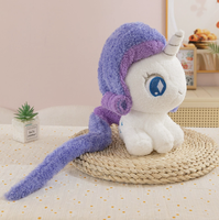 Boneka Kuda Poni Ungu T, Boneka Unicorn, Mainan Boneka Kuda, Mainan Hewan Boneka, Bantal Penghibur Pegasus Malaikat untuk Mesin Cakar