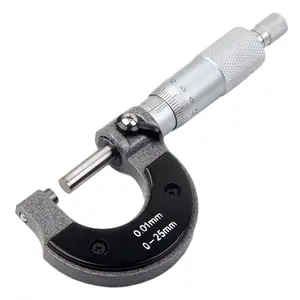 Bên ngoài Micromet 0-25mm/0.01mm Độ Chính Xác Đo Vernier Caliper Micrometer Công Cụ Đo Công Cụ Đo Lường