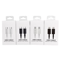 Cable de Carga USB Tipo-C a Tipo-C para Teléfono Móvil V8, 5V 2A, Transferencia de Datos, Caja de Empaque, Cables de Datos, Carga Rápida