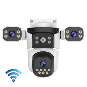 Caméra de sécurité C63 HD à trois objectifs Trois caméras en une couverture visuelle à 360 ° Image ultra HD 9MP Alarme lumineuse <span class=keywords><strong>sonore</strong></span> en temps réel - Product Image 2