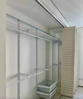 Livraison à Domicile Disponible : Porte Persienne Pliante en PVC et Bois pour Dressing de Chambre, Cloison à Ouverture Horizontale pour Intérieur
