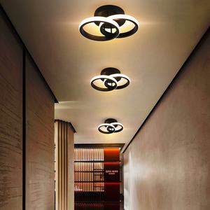 Moderna lampada da soffitto a LED per camera da letto Villa Hotel bianco nero illuminazione elegante - Product Image 4