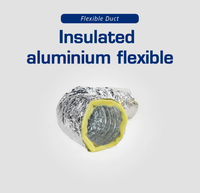Gaine R6 R8 pour CVC, isolation de tuyauterie, gaine flexible isolée en aluminium pour air conditionné
