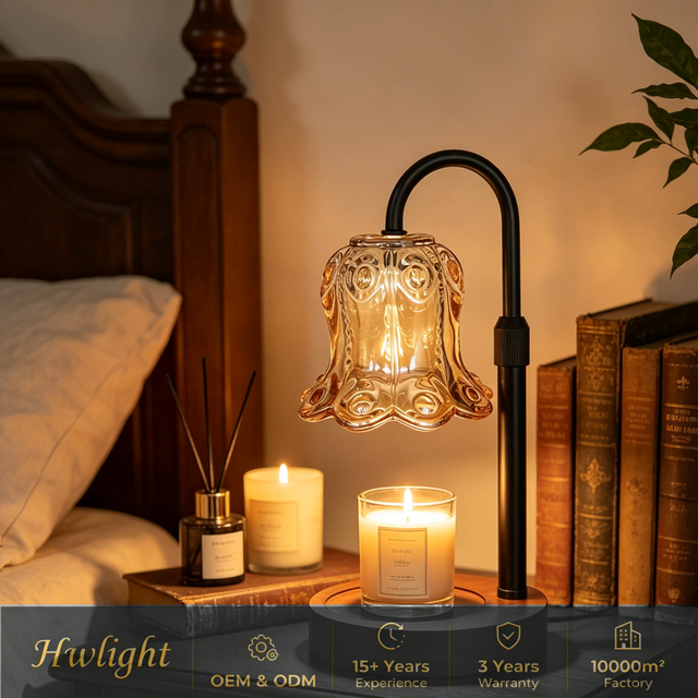 Dimmable Candle Warmer Lamp Modern Iron Aroma Table Lamp Adjustable Height Wax Melting Light Incandescent Bulbs High CRI 95