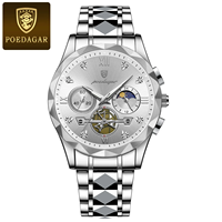 POEDAGAR 996 Vente directe d'usine Montre chronographe de marque haut de gamme funky Logo personnalisé Prix bas Montres à quartz pour hommes Bracelet en acier inoxydable