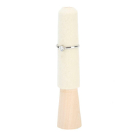 Outil de fabrication de bijoux, tige de polissage en feutre pour l'intérieur des anneaux, polissage rotatif, ébavurage, meulage, polissage avec manche en bois