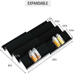 Large Capacity Desktop 4 Tiered <b>clear</b> Acrylic Spice Shelves <b>Drawer</b> <b>Organizer</b> for Restaurant - Product Image 3