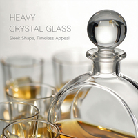Carafe à whisky en verre plat de 700 ml, verre carré de 250 ml, carafe à liqueur transparente, ensemble cadeau de carafe à whisky bourbon, scotch, brandy