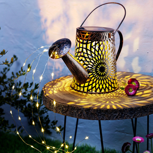 Luces solares de hadas para exteriores, impermeables, IP44, <span class=keywords><strong>cascada</strong></span> de metal y luces colgantes de vid para patio y uso en interiores - Product Image 1