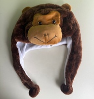 Chapeaux en peluche chauds d'hiver à oreilles d'animaux de dessin animé pour enfants et adultes : Singe, Tigre, Cochon, Grenouille, Loup, Poulet, Coq, Mouton