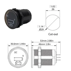 Digital Voltmeter Gauge 12V CE LED Waterproof Car Voltmeter Gauges DC Power Supply Digital Display Marine Boat Voltmeter With A Clear Accurate Reading