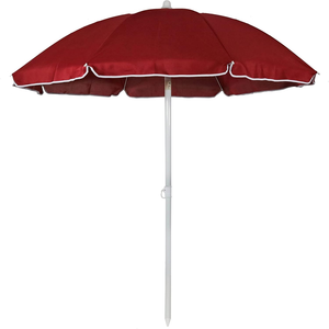 Sombrilla de playa roja para exteriores con función de inclinación y sombrilla de playa para exteriores - Product Image 2