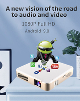 10 ans usine OED ODM Mini LED Android 9.0 avec 2.4g et 5g Wifi sans fil Pico Home cinéma extérieur Portable Mini projecteur 4K