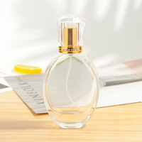 Botol Parfum Kaca Tebal Mewah dengan Semprotan, Botol Parfum Kelas Atas yang Dapat Disesuaikan dengan Tutup Sekrup Akrilik