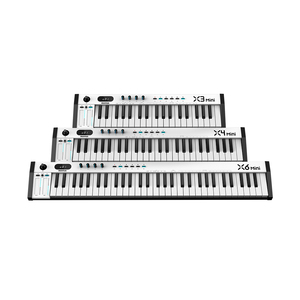MIDIPLUS คีย์บอร์ด X3/X4/X6 Mini II 37/49/61คีย์แบบพกพา <span class=keywords><strong>MIDI</strong></span> พร้อม16เครื่องชั่งอัจฉริยะ, แถบสัมผัสและการควบคุม DAW - Product Image 1