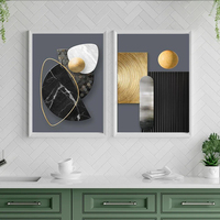 Tableaux d'art géométrique abstrait sur toile, 3 pièces, impression HD, affiche murale décorative pour la maison, décoration murale élégante et moderne