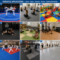 Tapis de sol en mousse EVA emboîtables 1m x 1m, antidérapants, pour salle de sport, arts martiaux, jeux d'enfants, épaisseur 2-5cm, logo personnalisé OEM