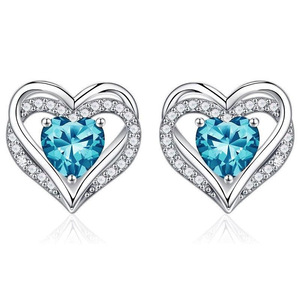Orecchini a perno a cuore vuoto da donna, semplici accessori per l'orecchio da indossare tutti i giorni - Product Image 2