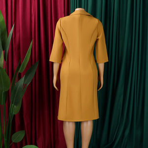 D610高品質レディーススーツ オフィスウェアセット エレガントで伸縮性のあるスリムスーツブレザー＋ストラップドレスセット ツーピースアウトフィット 女性用 - Product Image 6